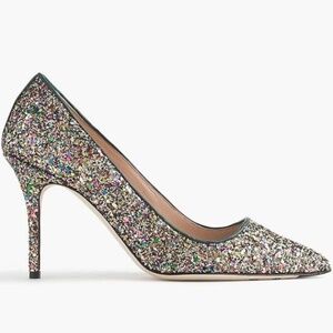 RARE! J. Crew Elsie Glitter Pumps, Size 10